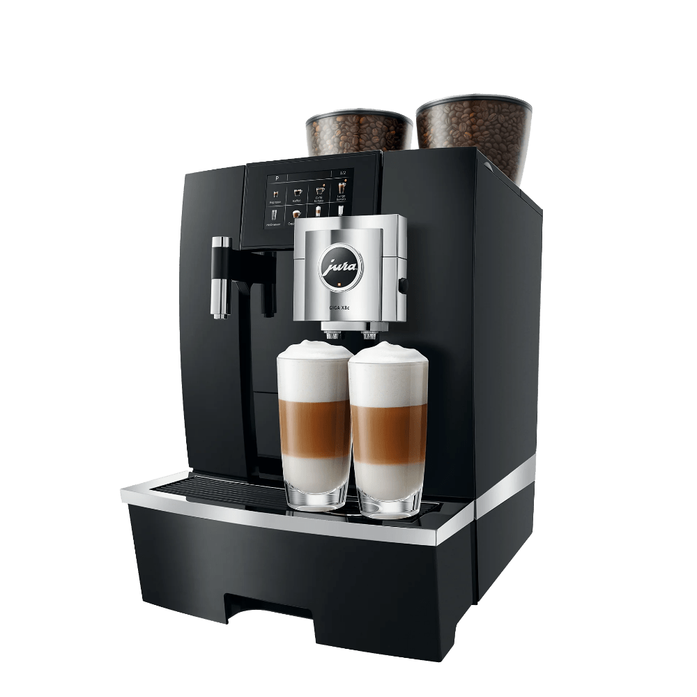 Black Jura Giga X8C Large office coffee machine for busy UK offices