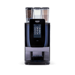 Gaggia G100 coffee machine with bean and ground coffee containers on a white background